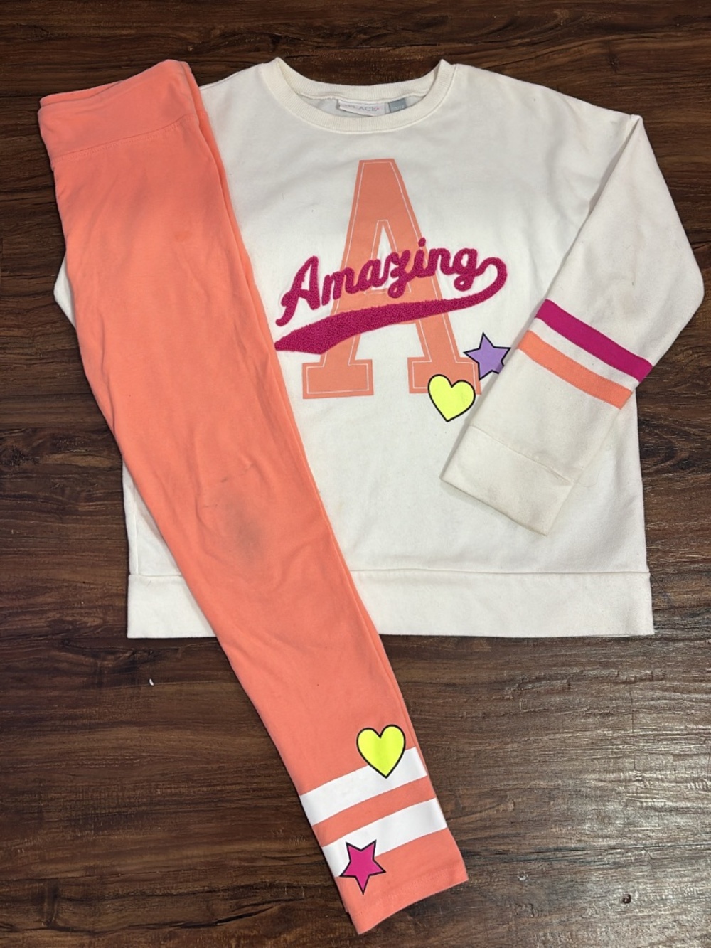 The Children’s Place Girls 2-Piece “Amazing” Sweatshirt & Leggings Set